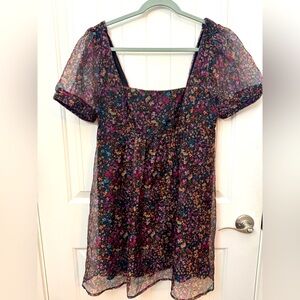 Floral Sheer Dress. Women’s wild fable dress size medium.
